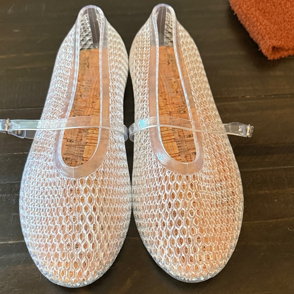 Clear Mesh Ballet Flats